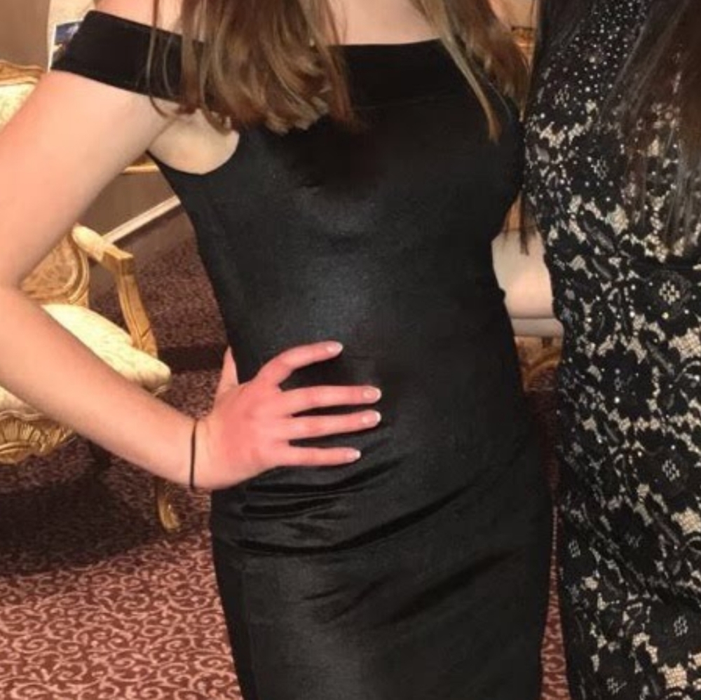 Black velvet dress